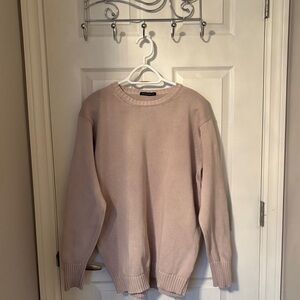 Brandy Melville Beige Oversized Cotton Knit Sweater Women's One Size